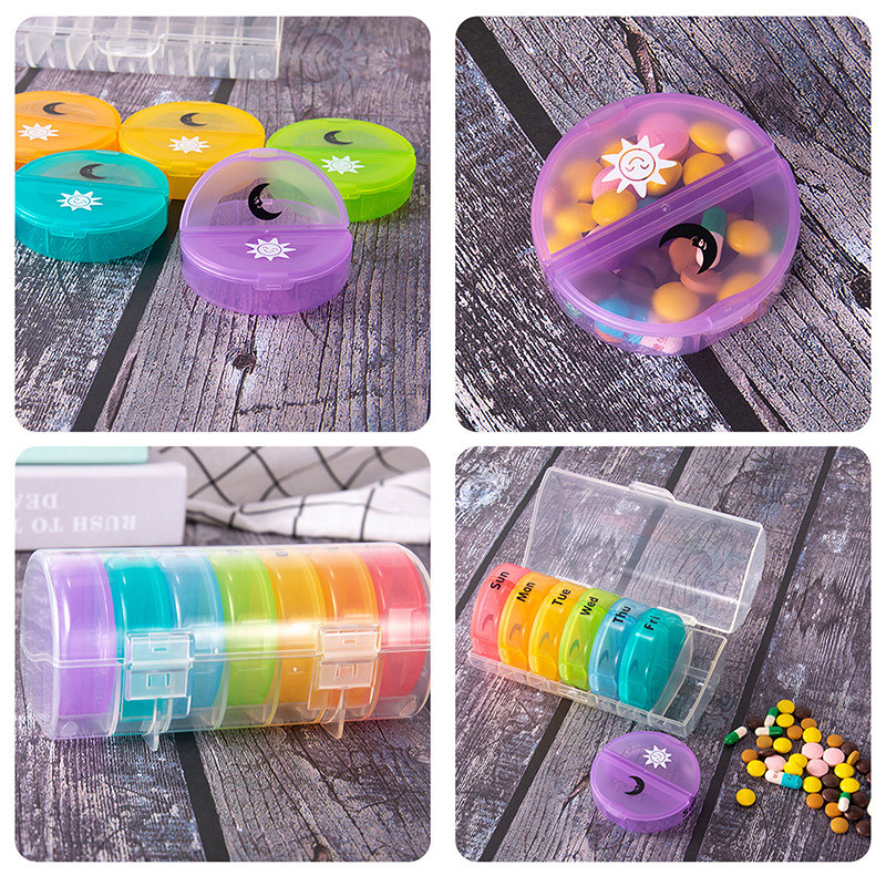 TP กล่องยา วันละ 2 ครั้ง รายสัปดาห์ กล่องยา ความจุขนาดใหญ่ 7 วัน กล่องยา ยา ที่เก็บของ เครื่องมือเพื่อสุขภาพ ราคา ถูกที่สุด ดีลบีเคเค แกลเลอรีภาพที่ 7