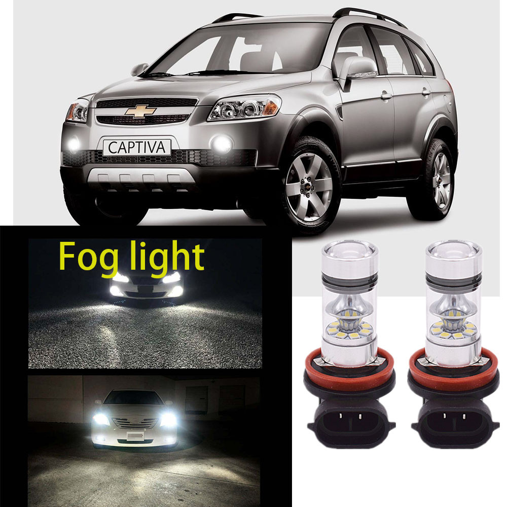 สําหรับ Chevrolet CAPTIVA (C100, C140) 2007-2012 (ไฟตัดหมอก) -(1 คู่) H11 ด้านหน้า LED LAI หลอดไฟสีข