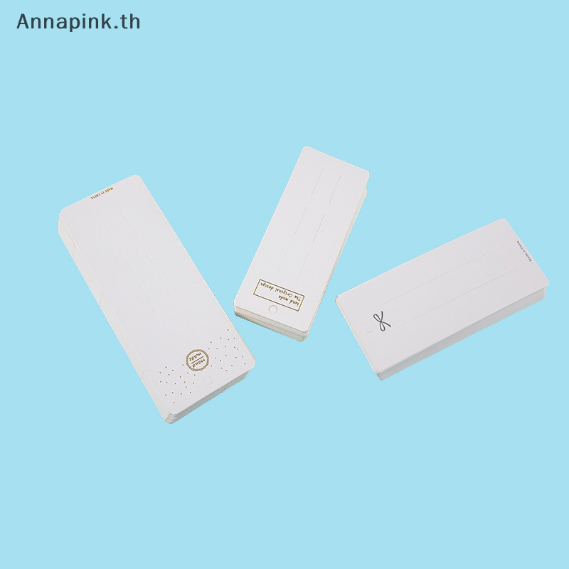 Annapink.th 50 ชิ้นการ์ดกระดาษสีขาวอุปกรณ์เสริมผม Dispaly การ์ด DIY Handmade Hairband เครื่องประดับบรรจุภัณฑ์ราคาแท็กการ์ด EN - รูปที่ 5