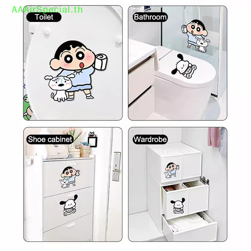 Aaairspecial Hello Kitty Deodorant Self-Adhesive สติกเกอร์ Capybara Crayon Shin-chan ห้องน้ําฝาชักโครก Decals Patch ตกแต่งบ้าน TH