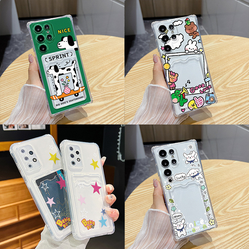 1 บาท Card Holder เคส for เคส Samsung A06 A16 A55 A54 A50S A15 A05 A12 A13 A22 A34 A52S A14 A35 A73 