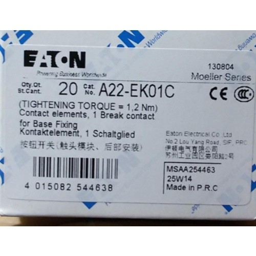 NEW EATON MOELLER A22-EK01C Switch Contacts