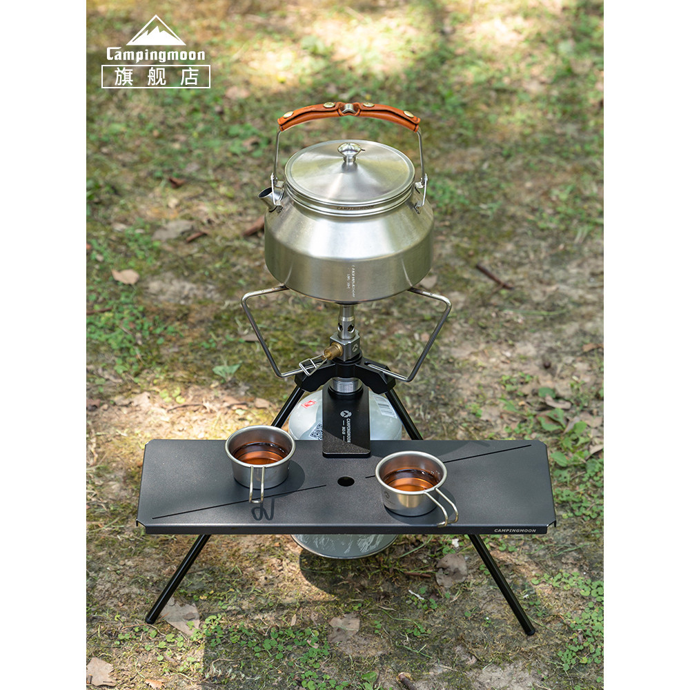 CAMPINGMOON z01ชุดขายึดเตาแก๊สขยายทัวร์ขับเองโต๊ะน้ำชากลางแจ้งน้ำหนักเบาเรียบง่ายและสร้างสรรค์ชุดโต๊ะกาแฟอุปกรณ์ตั้งแคมป์