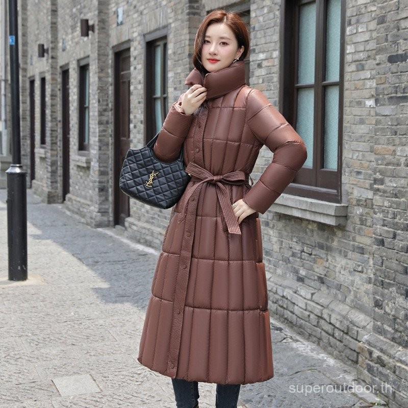 European Station Cotton-padded Coat for Women 2023 Autumn and winter New European and American SLIM FIT WARM Women's cotton Clothes EXTENDED Over-the-knee Women's Coat utnr