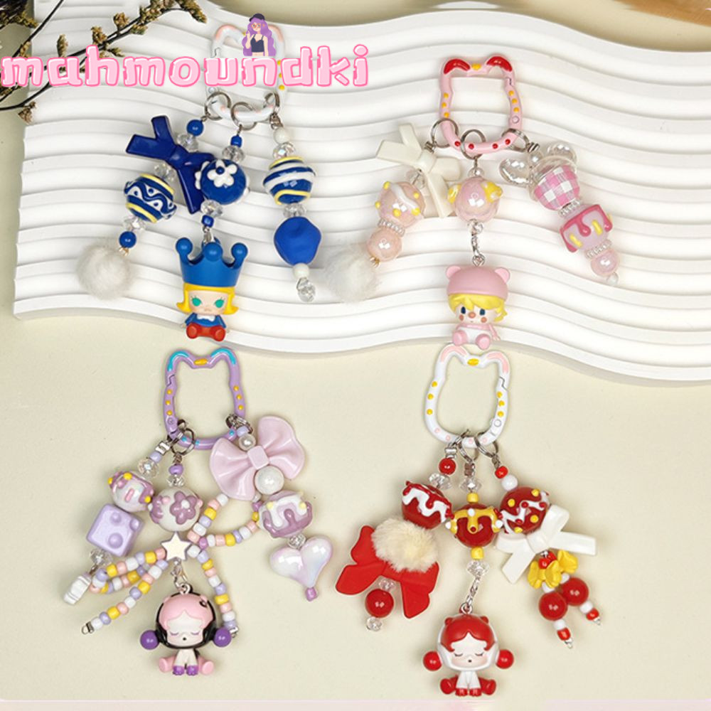 Mahmoundki สายคล้องโทรศัพท์มือถือ, สายแขวนโทรศัพท์สีสันสดใสเชือกเสน่ห์, เชือกเส้นเล็กโซ่มือถือสากลทํามือป้องกันการสูญหาย(ไม่รวมตุ๊กตา)