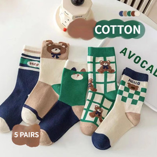 5 คู่อินเทรนด์สไตล์เกาหลีถุงเท้าเด็กชายฤดูหนาวใหม่อายุ 0-14 …