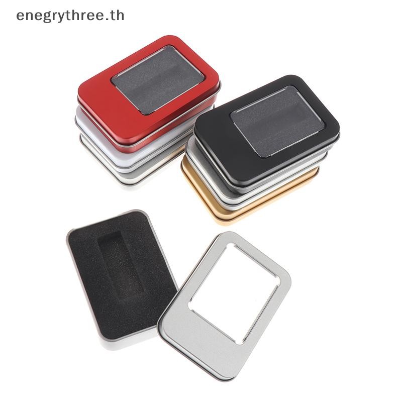 Th & Fashion Tinplate U Disk Small Square Box Badge Gift กล่องบรรจุภัณฑ์โลหะ U Disk Large .