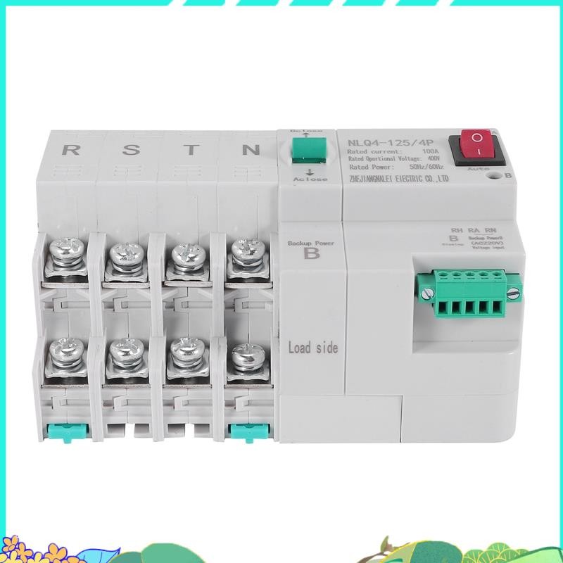 Super MCB Type Dual Power สวิตช์ถ่ายโอนอัตโนมัติ 4P 100A ATS Circuit Breaker สวิตช์ไฟฟ้า