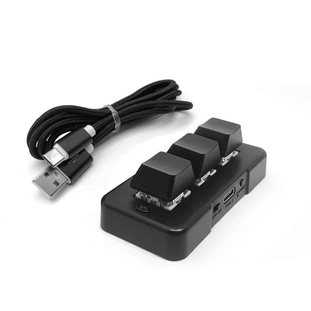 แป้นพิมพ์ WYJS, MK321U MK321G MK321BT คีย์บอร์ดแบบกําหนดเอง 3 ปุ่ม, สีดําสีขาว Mini USB + BT Dual-mode อุปกรณ์เสริมอิเล็กทรอนิกส์สําหรับสํานักงานเกมมัลติมีเดีย