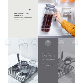 Ocean เหยือกน้ำ 1.4 ลิตร(1ใบ) Terra Pitcher (ขาว,น้ำเงิน,เทา,เหลือง) โอเชียน เหยือกแก้ว เหยือกเสริฟน้ำส้ม เหยือกเทน้ำ
