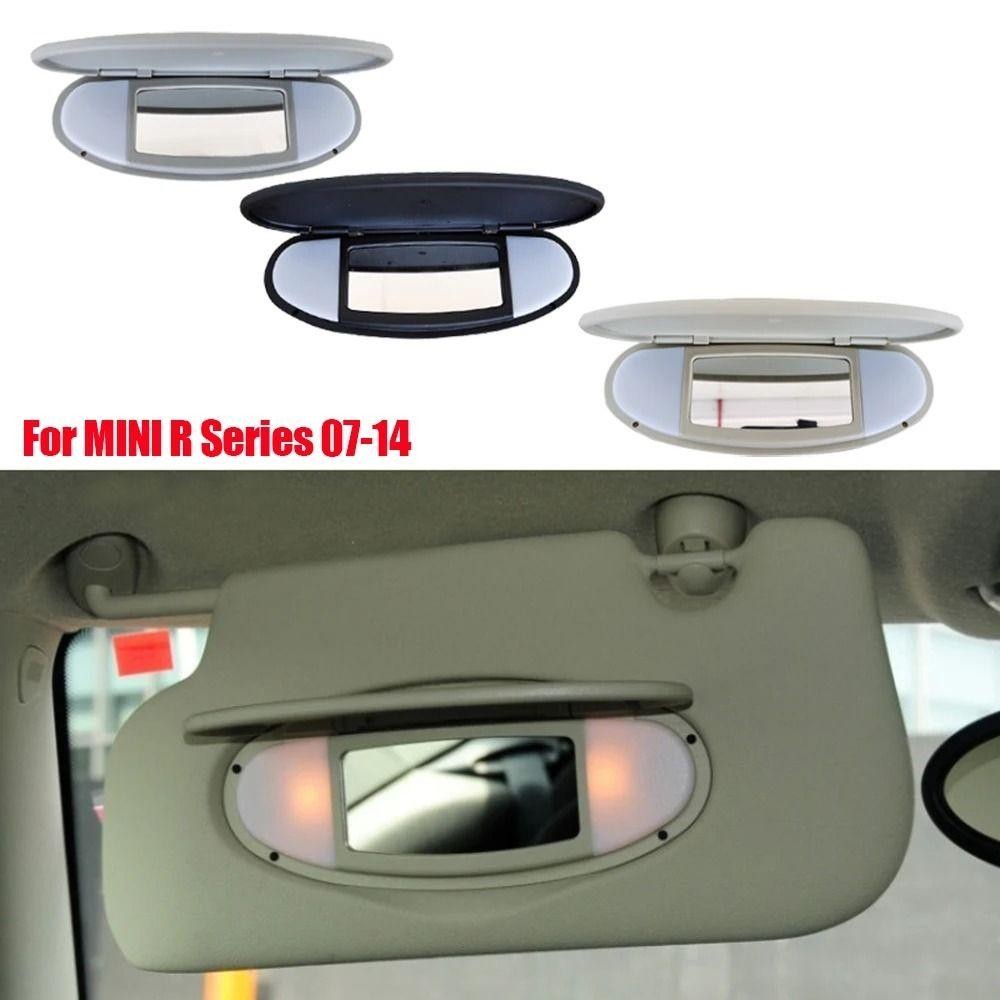 Lollipo1 หลังคารถ Sunvisor, เปลี่ยนโคมไฟ Slice รถ Sun Visor, ABS โคมไฟฝาปิดบังแดดแผงกระจกโต๊ะเครื่องแป้งสําหรับ MINI Cooper S One D JCW R55 R56 R57 R59 R60