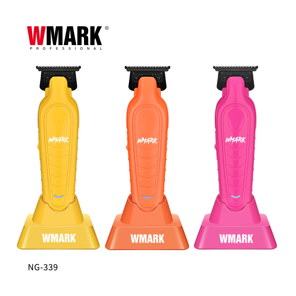 WMARK กรรไกรแกะสลัก NG-339 เฟดเดอร์ไฟฟ้าปัตตาเลี่ยนผมชาร์จร้านทําผมตัดผม