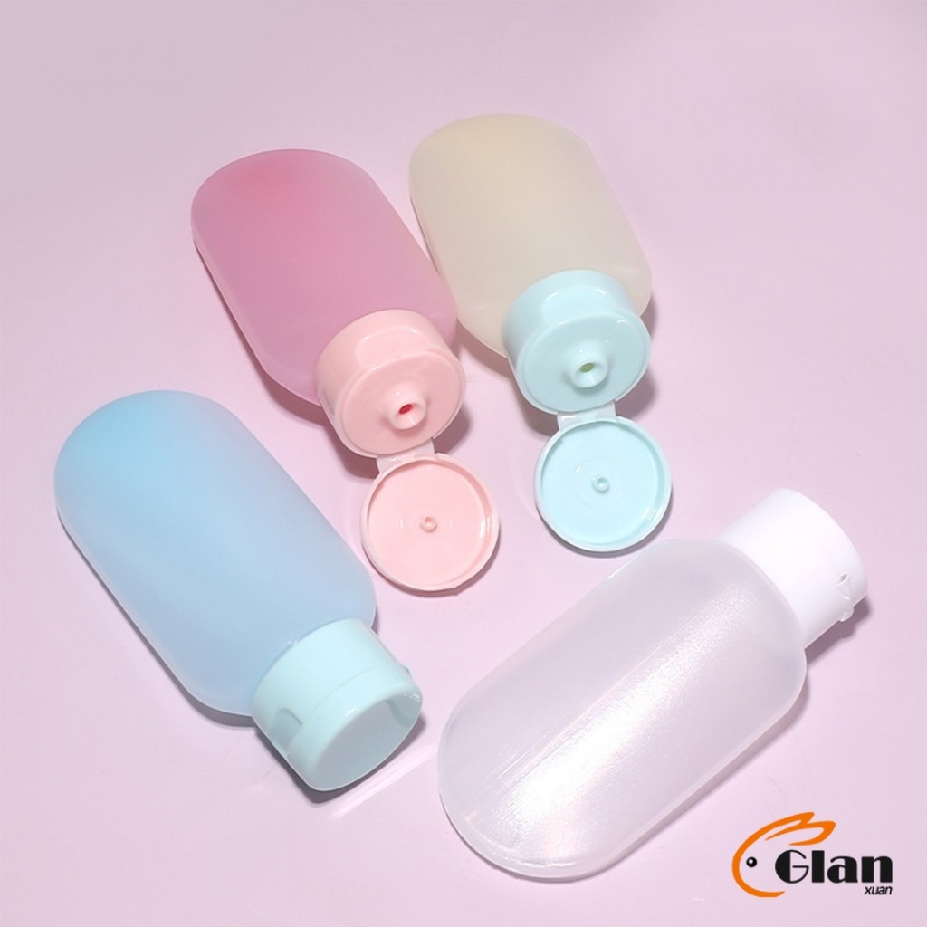 Glanxuan แบบพกพา ขนาด 60ml หลอดอ่อน ขวดรีฟิลพลาสติก โลชั่นครีมบรรจุภัณฑ์ travel bottle