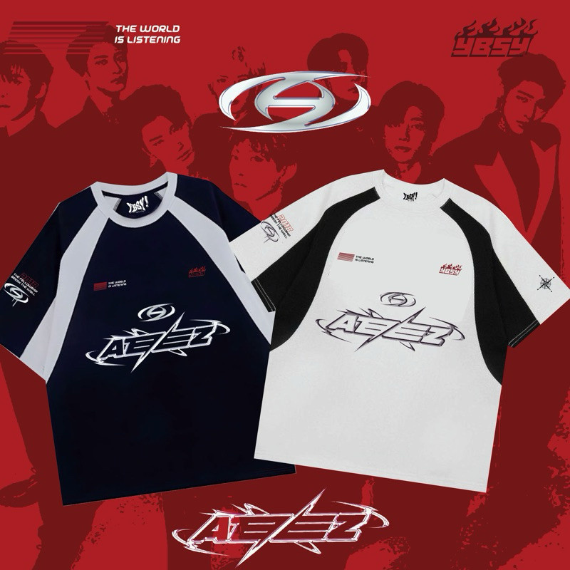 [อ่าน desc] ybsy ateez Y2k Edition ฤดูร้อนใหม่แฟชั่นเสื้อยืดคอกลม