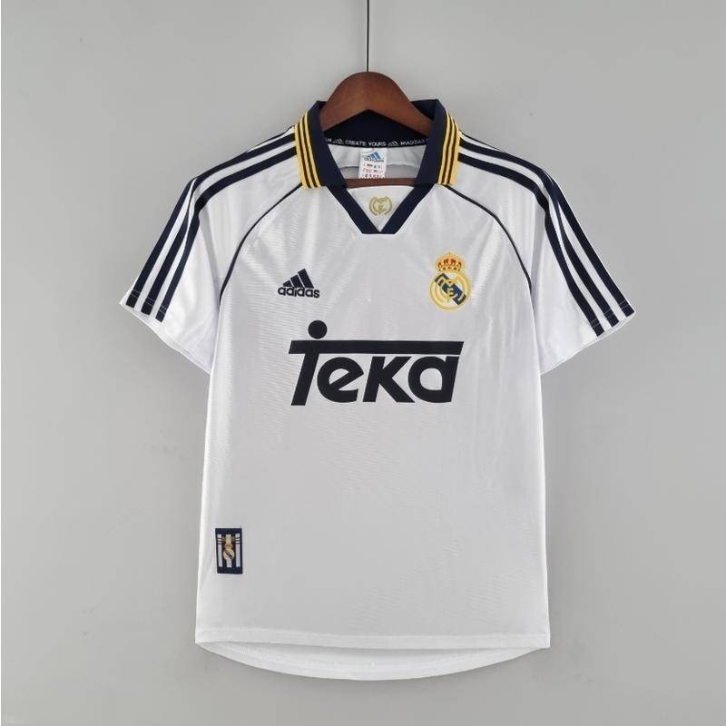 98-99 Real Madrid Home Away เสื้อฟุตบอลย้อนยุคฟุตบอล R.CARLOS #3 1998 1999