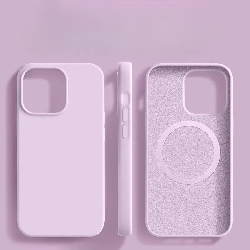 เคสโทรศัพท์ชาร์จแม่เหล็กเหลว 16 ชิ้นเหมาะสําหรับ ไอโฟน 15 โปรแม็กซ์ ซิลิโคนป้องกันการตก 14 เคสป้องกัน