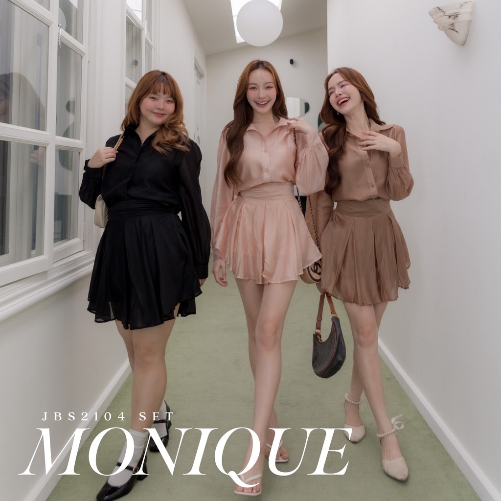 #JBS2104 Monique Set  เซ็ทเสื้อ+กระโปรง