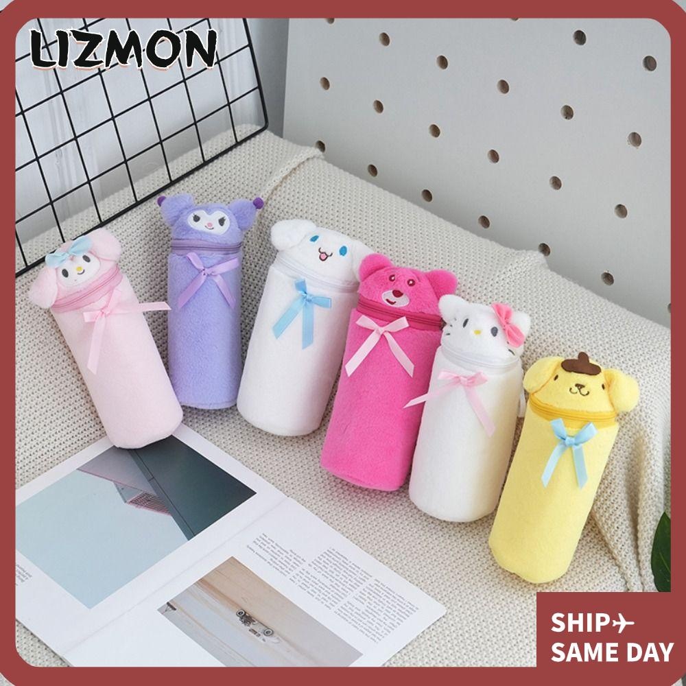 SANRIO กระเป๋าใส่ปากกา LIZMON,กระเป๋าเครื่องเขียน Cinnamoroll Kuromi,ตุ๊กตาการ์ตูนน่ารักSanrioกล่องปากกาของขวัญนักเรียน