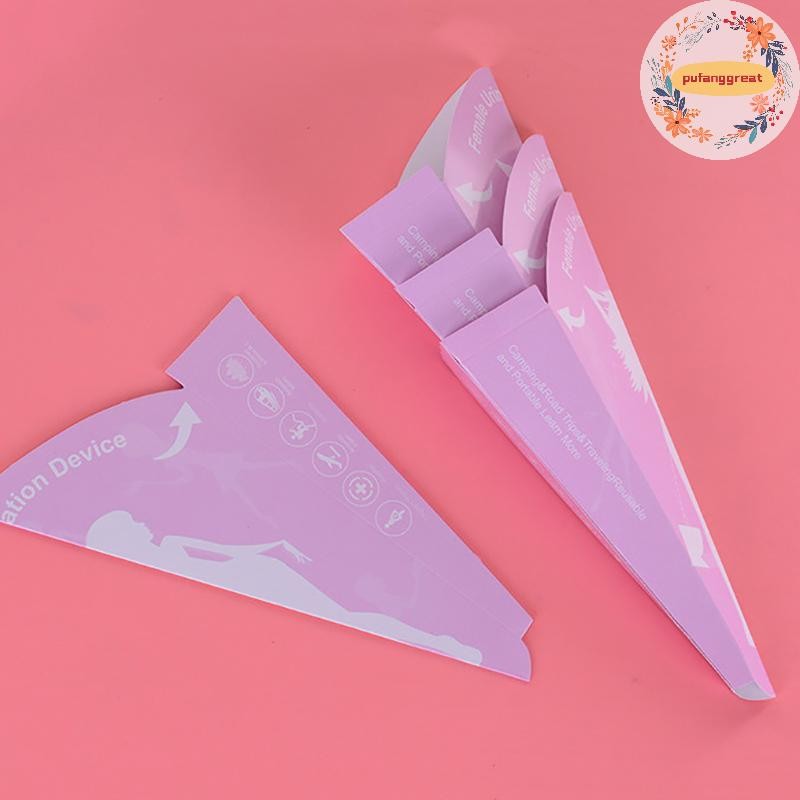 Pufanggreat 10PCS ทิ้งหญิง Urination ผู้หญิงปัสสาวะช่องทางสําหรับการเดินทางตั้งครรภ์ Camping กลางแจ้งแบบพกพายืน Pee กระดาษถ้วย TH - รูปที่ 6