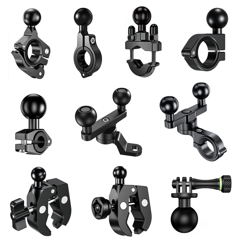 ฐานยึดอลูมิเนียมอัลลอยด ์ 17mm/25mm TPU Ball Handlebar/Rear-View Mirror Mount Base Bike รถจักรยานยนต ์ ผู ้ ถือโทรศัพท ์ อุปกรณ ์ เสริม