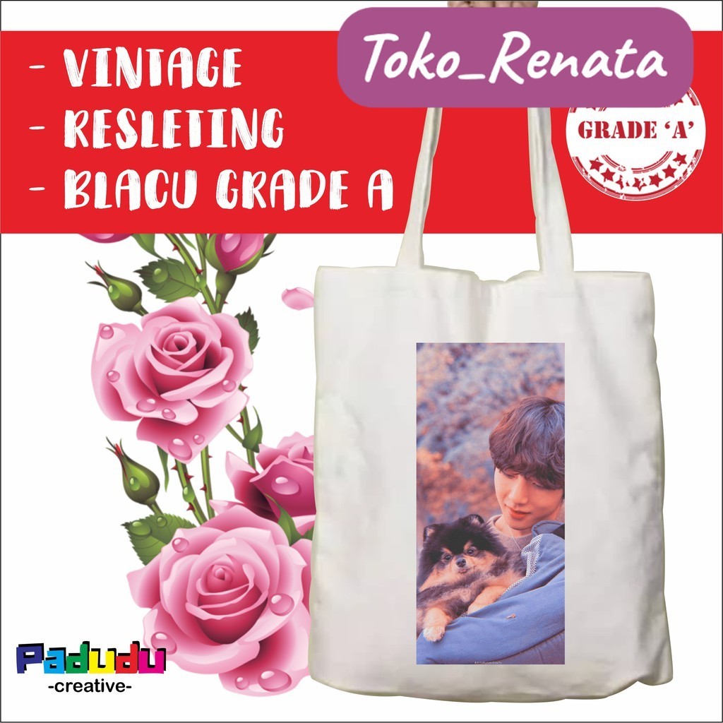 Vintage Meme Crying Bangtan aesthetic Zipper Custom Tote สําหรับผู้หญิงและผู้ชาย Toko_Renata