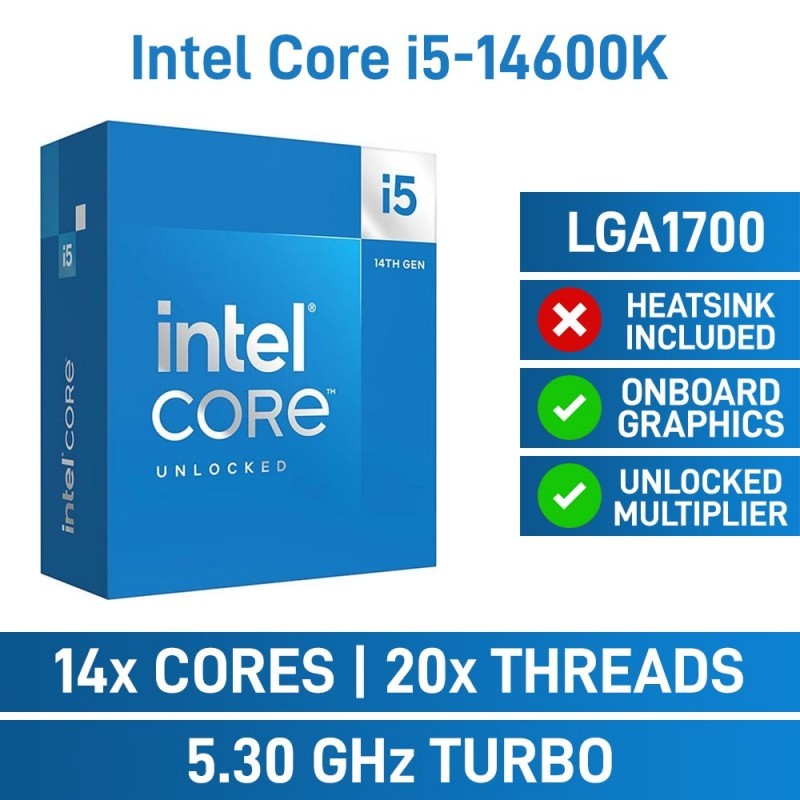 CPU  INTEL CORE I5-14600KF (SOCKET LGA 1700) (ซีพียู) I5 14600K ไม่มีพัดลม