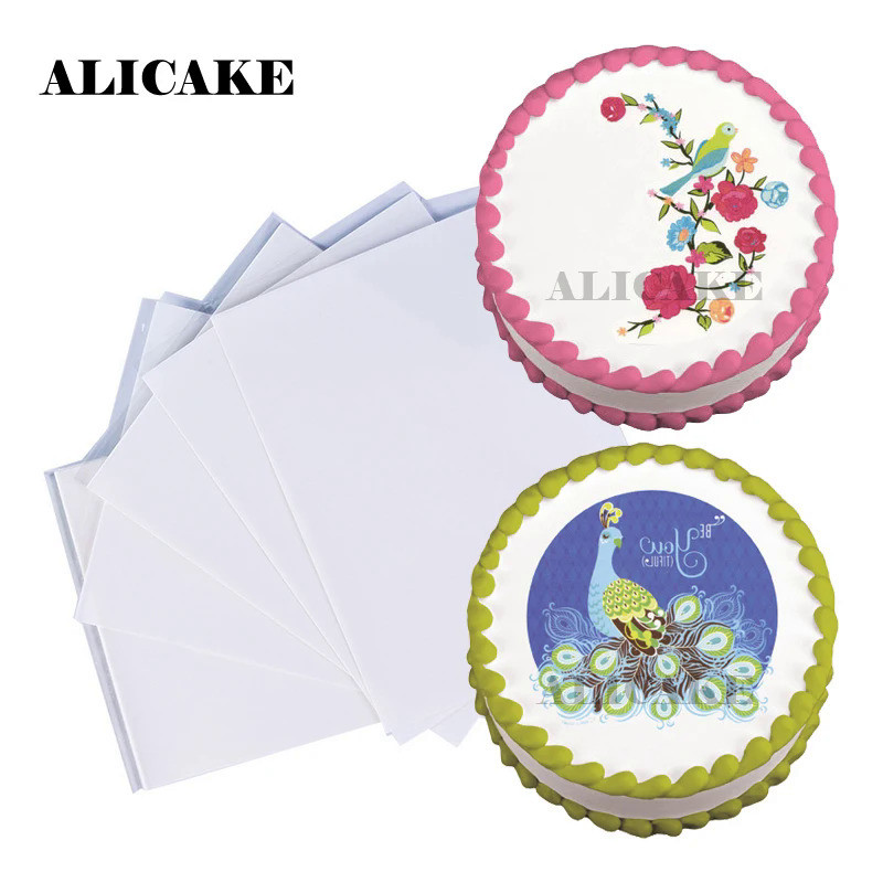 50-100Pcs Cake Wafer Sheets Paper Baking Decorating Tools 0.3mm Rice Paper Digital Printing Cake Con