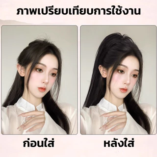 วิกหางม้าเกาหลี พร้อมใช้งาน ความยาว30 ไหมแท้ เสมือนจริง สินค้าพร้อมส่ง