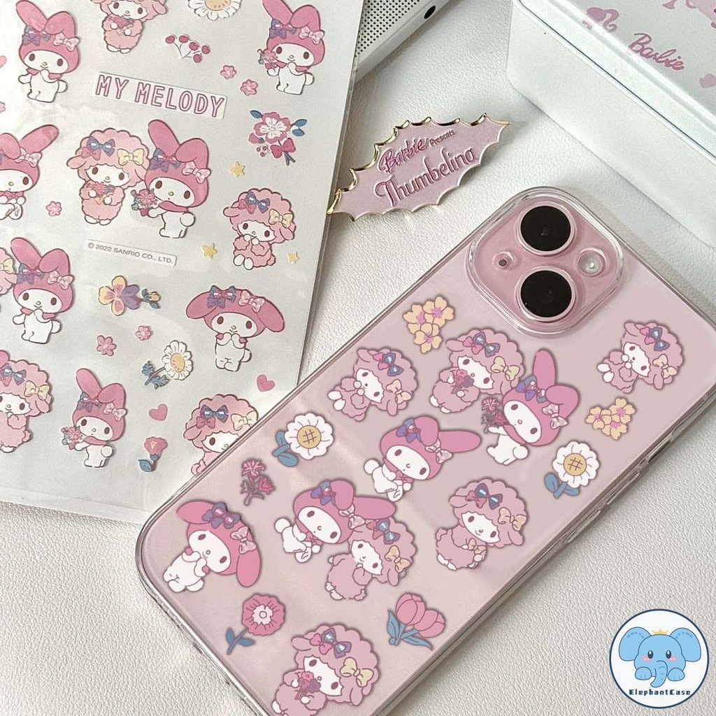 เคส Hello Kitty Melody Kuromi Pochacco เคสไอโฟน 11 15 Pro Max 7Plus 14 12 13 Pro Max XS XR X Max 7 15 14 8 Plus SE 2020