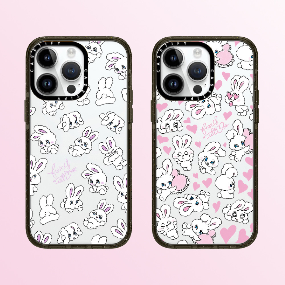Casetify เคสโทรศัพท์อะคริลิคคุณภาพสูงเหมาะสําหรับ iPhone 16promax 16pro 16 plus 15 promax 14 promax 15 pro 14 pro 13 pro 12 แฟชั่นป้องกันการตกเปลือกแข็งรักกระต่าย