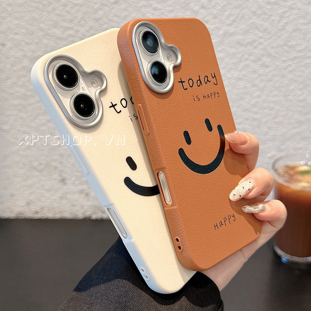 รอยยิ้มหนังกรณีโทรศัพท์สําหรับ ไอโฟน 16โปรแม็กซ์ 16มือโปร 16บวก 15 14 13 12โปรแม็กซ์ 11เต็มครอบคลุมกันกระแทกป้องกันปลอกนุ