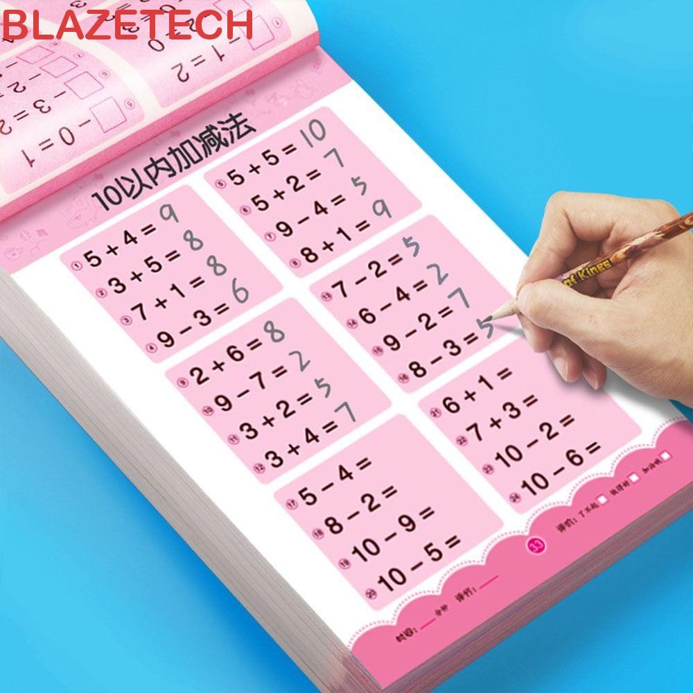 Blazetech สมุดงานคณิตศาสตร์ Within 10/20/50/100 การเรียนรู้ที่เขียนด้วยลายมือโรงเรียนประถมศึกษาการคํานวณอย่างรวดเร็วอนุบาลหนังสือฝึกคณิตศาสตร์