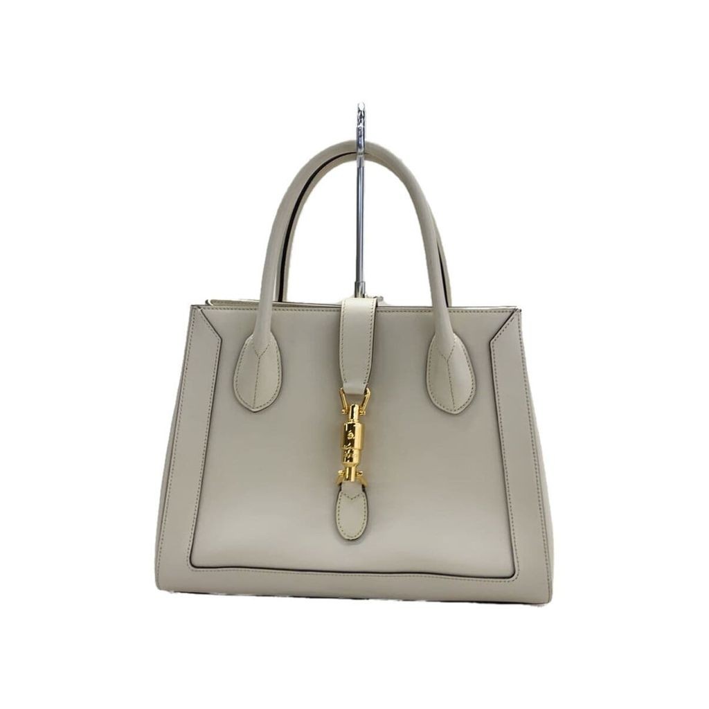 GUCCI handbag leather WHT 649016 medium tote bag Jackie 1961 with string Direct from Japan Secondhan