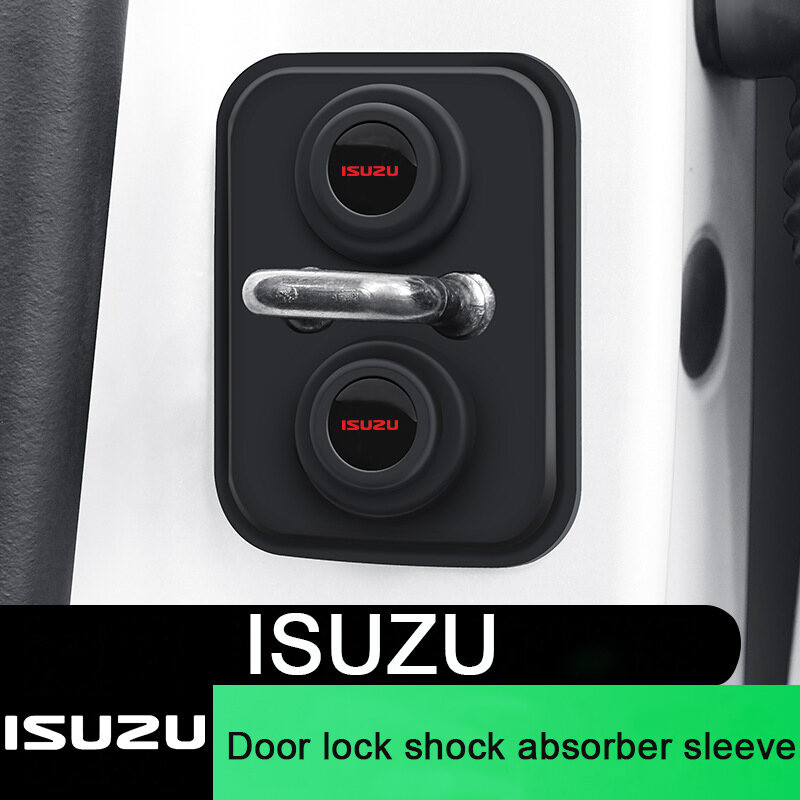 1/4pcs ISUZU ซิลิโคนรถประตูล็อคป้องกันประตูล็อคโช้คอัพเงียบอุปกรณ์เสริมสําหรับ ISUZU Panther Elf Traga Dmax Mux Trooper MU7 TFR Crosswind Panther Sportivo