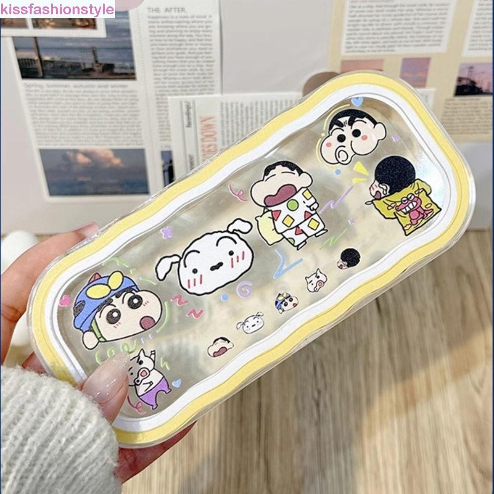 Kissfashionstyle เคสแว่นตาใส, กล่องใส่แว่นตา Chiikawa กล่องแว่นกันแดดการ์ตูน, กล่องใส่แว่นตาแฟชั่นแว่นตาป้องกันเครยอนชินจังที่ใส่แว่นตากลางแจ้ง
