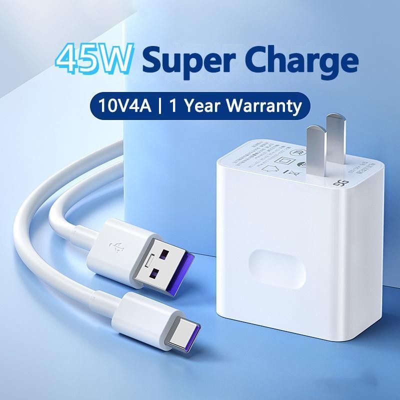 45w Super Fast Charger สําหรับ Realme 8 8Pro 8i 9 9i 9Pro 9Pro + 10 10Pro 11Pro 11 Pro + 12Pro 12Plus 12Pro + 1M 2M โทรศัพท์มือถือ USB Type-C สายเคเบิลข้อมูลโทรศัพท์