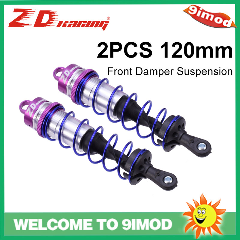 2 ชิ้น ZD Racing 120 มม.โช้คอัพหน้าสีม่วง Damper Suspension สําหรับ 1/8 HSP RC รถ