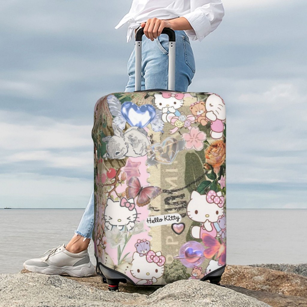 ผ้าคลุมกระเป๋าเดินทาง ผ้าสแปนเด็กซ์ แบบยืดหยุ่น ยืดหยุ่น Sanrio Luggage Cover 18-32 นิ้ว 3A30