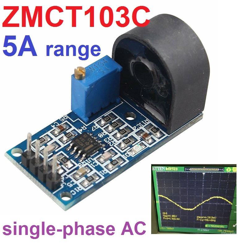 โมดูลวัดกระแสไฟฟ้า ZMCT103C 5A Range Single Phase AC Active Output Onboard Precision Micro Current