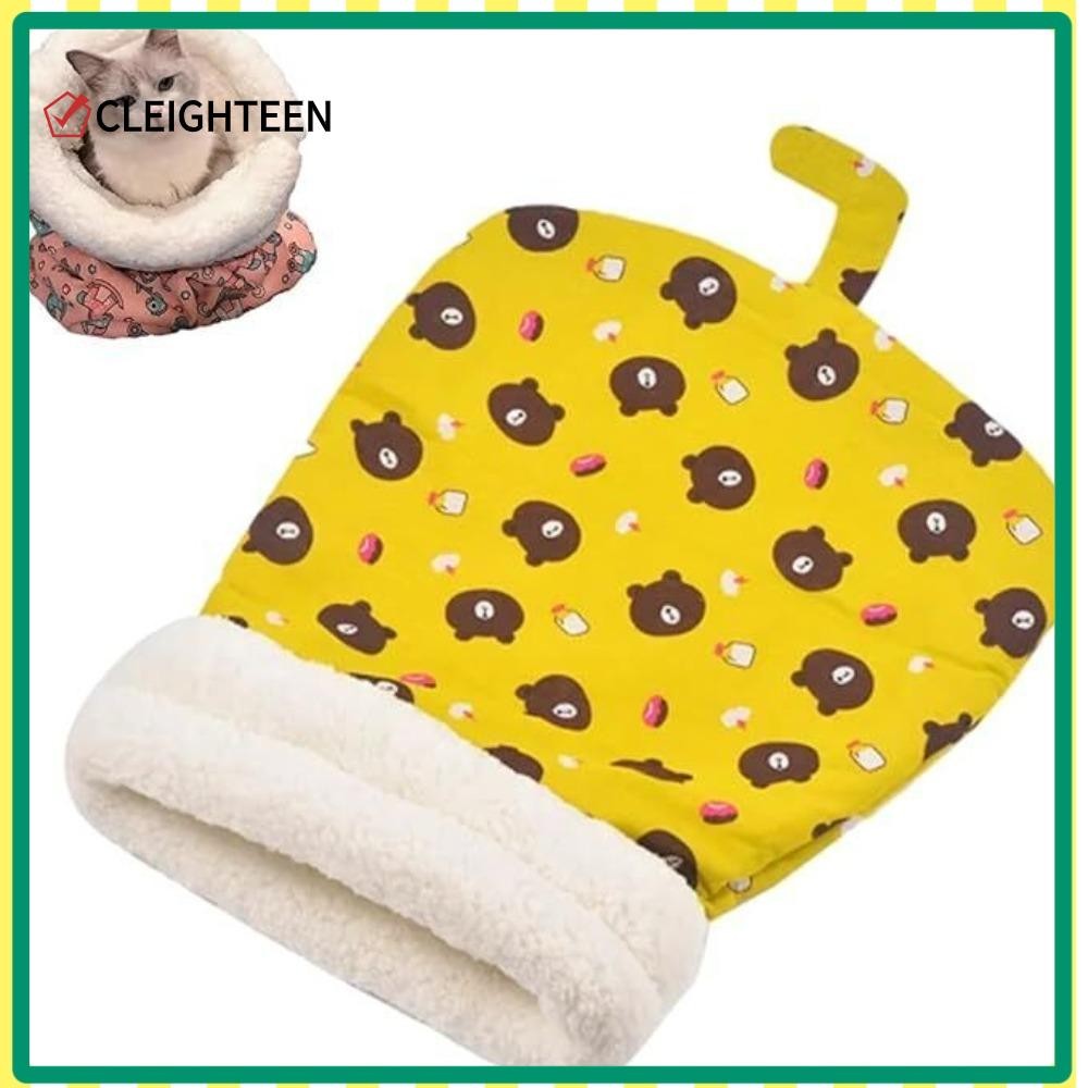Cleighteen ถุงนอน Nest, ฤดูหนาวขนแกะผ้าฝ้ายถุงนอนแมว, ในร่มสุนัขแมวอุปกรณ์สัตว์เลี้ยงสบายสัตว์เลี้ยง Snuggle กระสอบแมวถ้ําเตียง