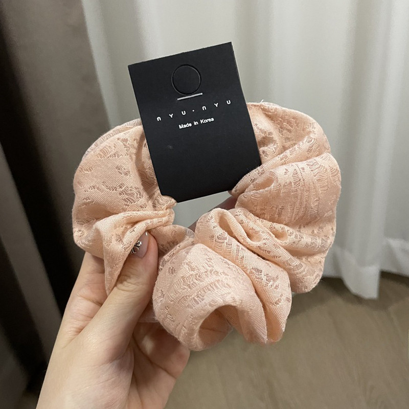 การออกแบบที่เรียบง่ายลูกไม้ขนาดใหญ่ผมหางม้าผมแหวนหัวเชือกผูกผม ยางรัดผม