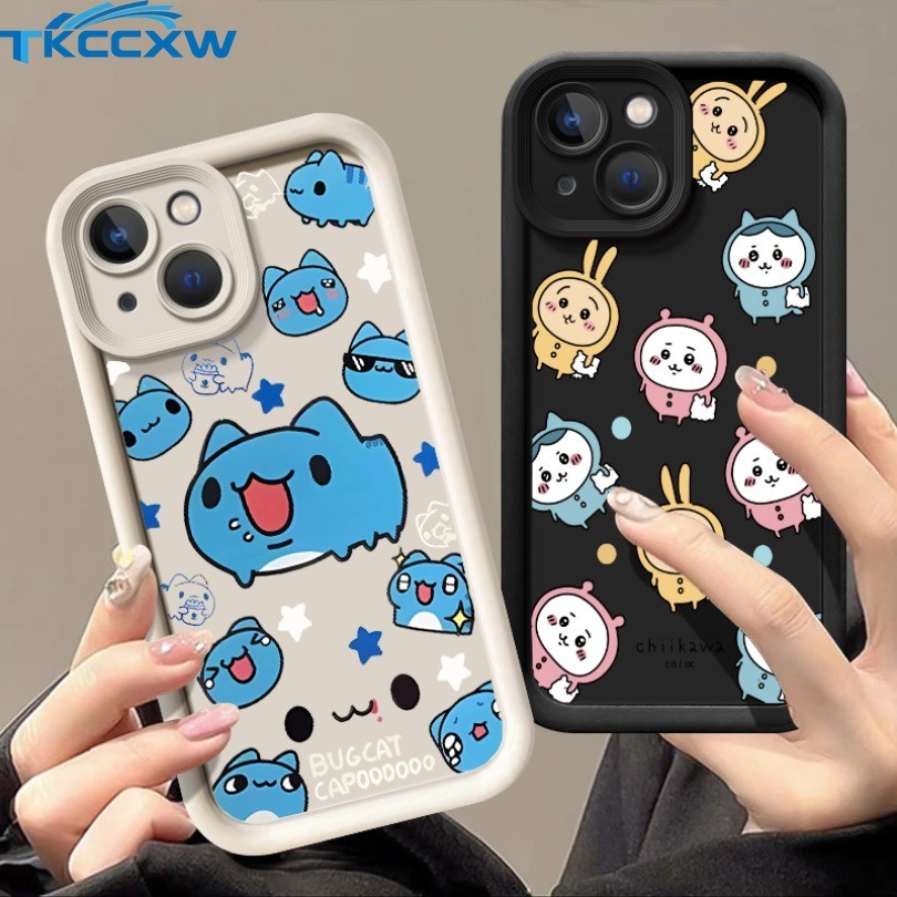 Bugcat Capoo Chikawaเคสโทรศัพท์สําหรับHuawei Nova Y70 Y71 11i 11 12 Pro 10 11 SE 12 Liteล่าสุดFrosted Anti-drop Soft Case
