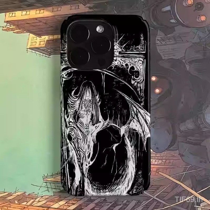เคสโทรศัพท์มือถือแบบกอธิคแองเจิลรองรับ iPhone 16 15 14 13 12 PROMAX 11PROMAX 7/8PLUS เคสป้องกัน16pro xsmax 11 15 14 13 12 Pro ป้องกันรอยขีดข่วน XS XR เคสแข็งป้องกันการเคาะ kolh