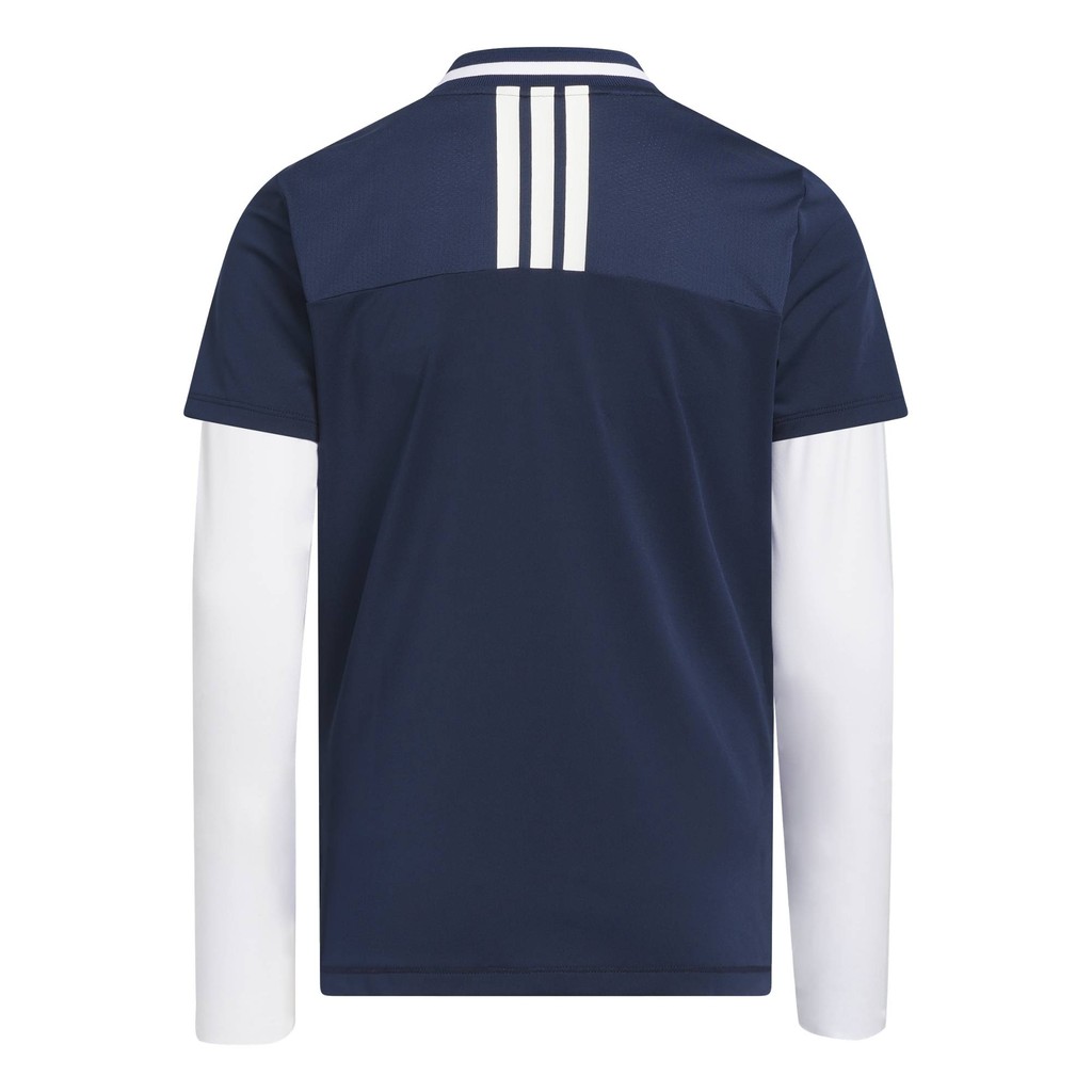 adidas กอล์ฟ เสื้อโปโลทรีอินวัน Performance AEROREADY สำหรับเด็ก เด็ก สีน้ำเงิน JP4035 - รูปที่ 3