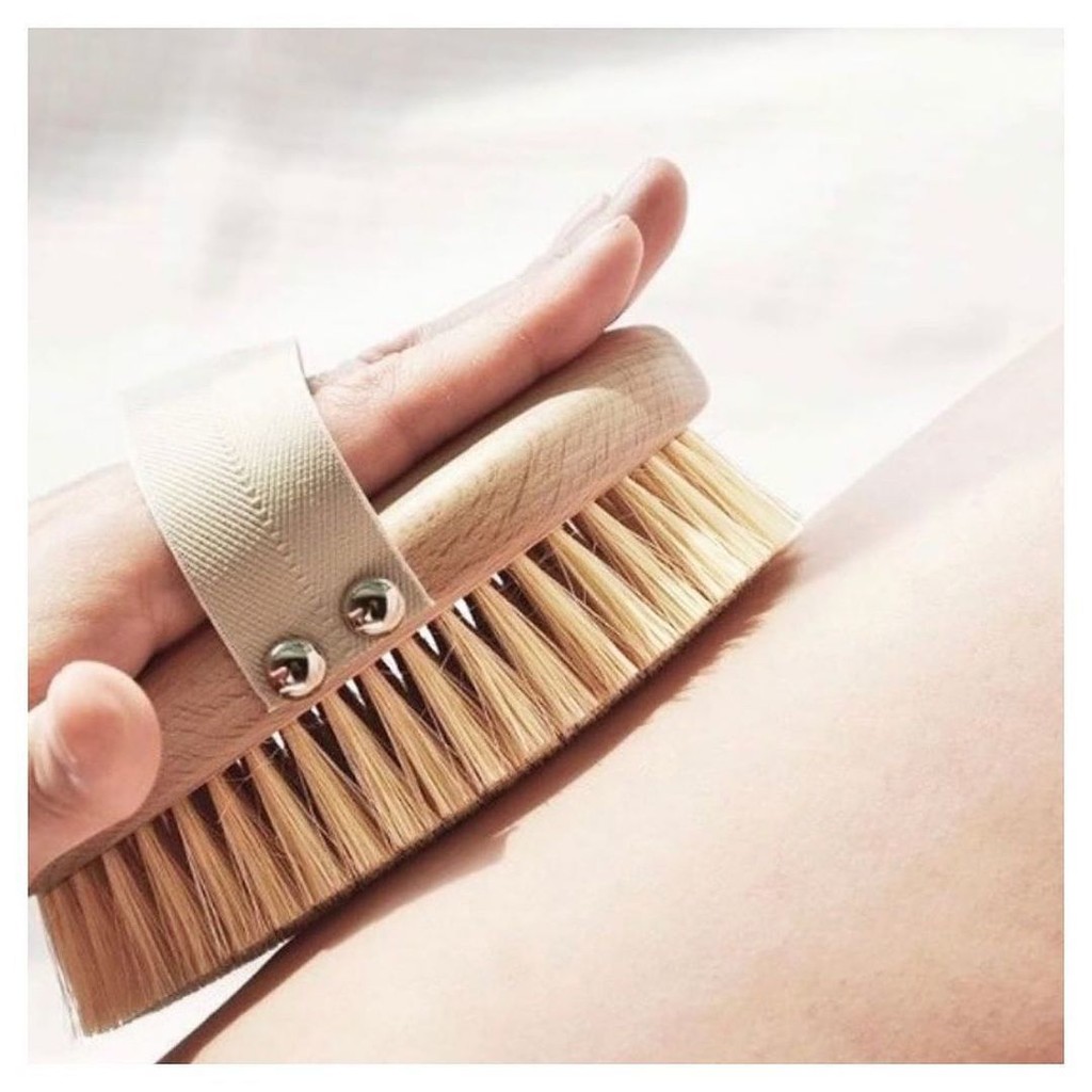 UK นําเข้า Hydrea london Cactus Dry Brush Body Brush Bristle Long Handle Shower Brush Kerr สไตล์เดีย