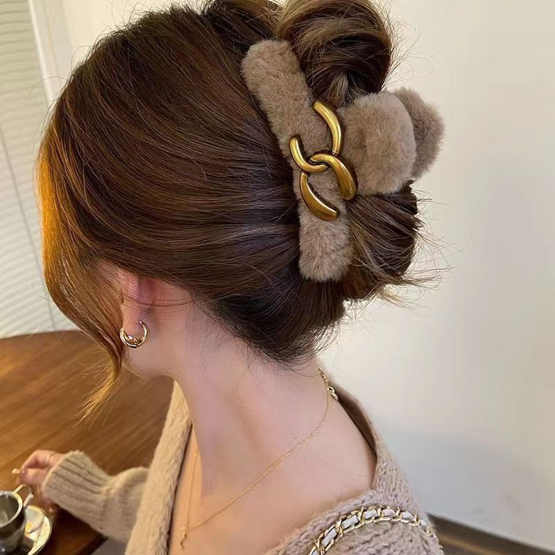 WHOLESALE 12 ชิ้นเกาหลี CC Fur คลิปความงามแตกต่างจากอื่นๆ กิ๊บติดผมระดับพรีเมียม 13 ซม. || Jadai pom