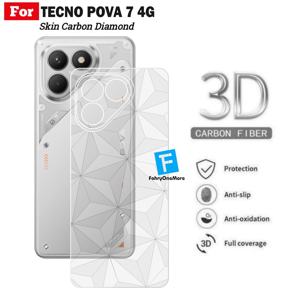 Tecno Pova 7/7 Ultra Garskin Diamond Carbon Skin Back Protector