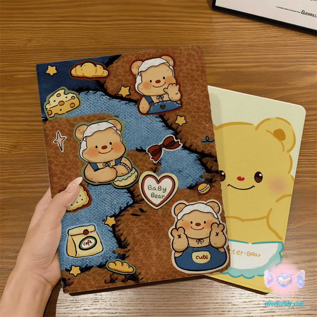 🛒จัดส่งในพื้นที่🛒เคสใช้กับไอแพค การ์ตูน หมีตัวน้อยน่ารัก สําหรับ iPadAir Pro Mini ipad10th 9th 8th 7th Gen 10.2 10.5 9.7