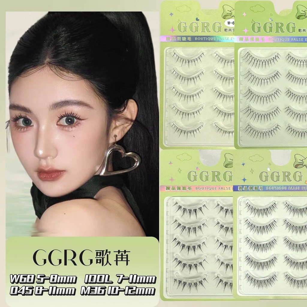 5-8 / 7-11 / 8-11 / 10-12 มม. ชิ้นเดียวประเภทขนตาปลอมขึ้น / ต่ำสากล Clear Stems การจำลองธรรมชาติ Wispy Cross แต่งหน้าทุกวัน