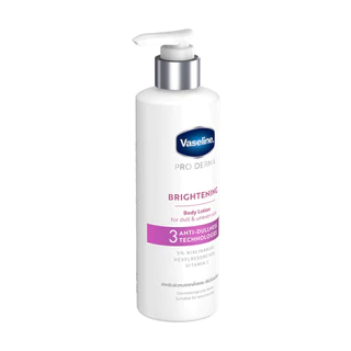 Vaseline วาสลีน โปร เดอร์มา บอดี้ โลชั่น 3 ไบรท์เทนนิ่ง 250 มล.